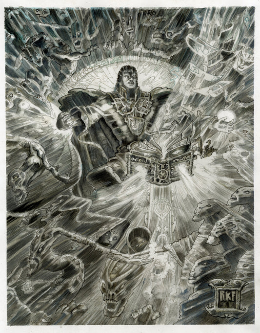 Force of Will - Original Ink and Wash Study